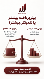 پیش پرداخت بیشتر است یا نقدینگی بیشتر
